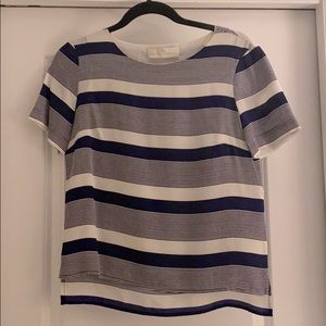 Amanda Uprichard navy stripe blouse
